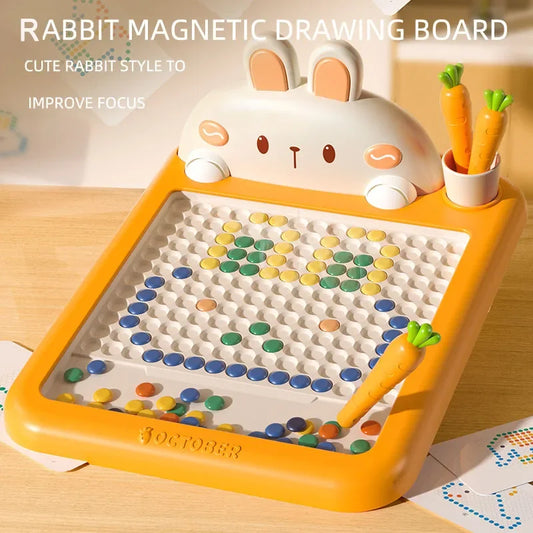 Rabbit Magnetic Drawing Board – Kids’ Bead Art & Doodle Toy
