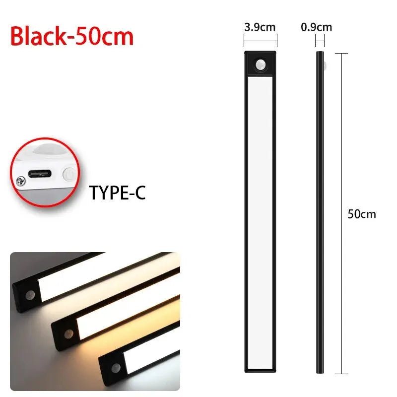 Wireless USB Rechargeable Motion-Sensor LED Light Bar for Home