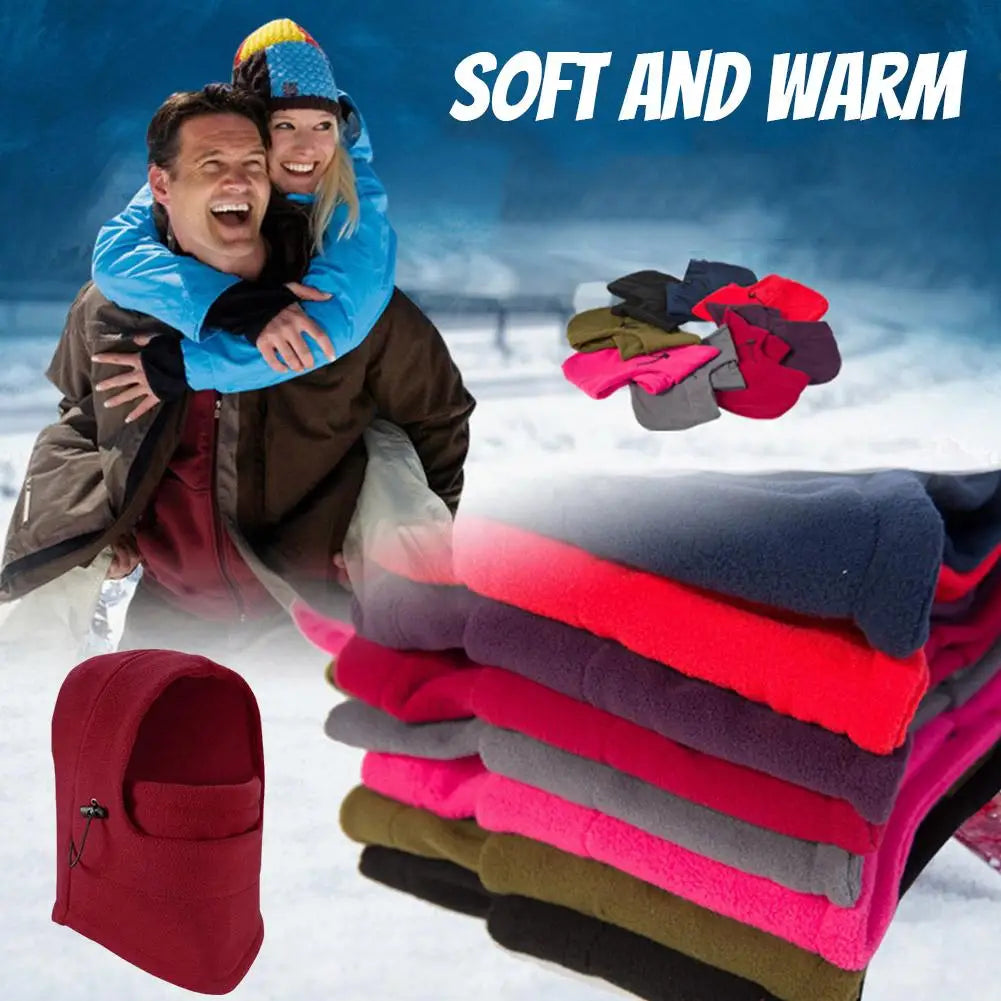 Thermal Windproof Winter Cycling Mask & Fleece Hat – Outdoor Sport Face Cover