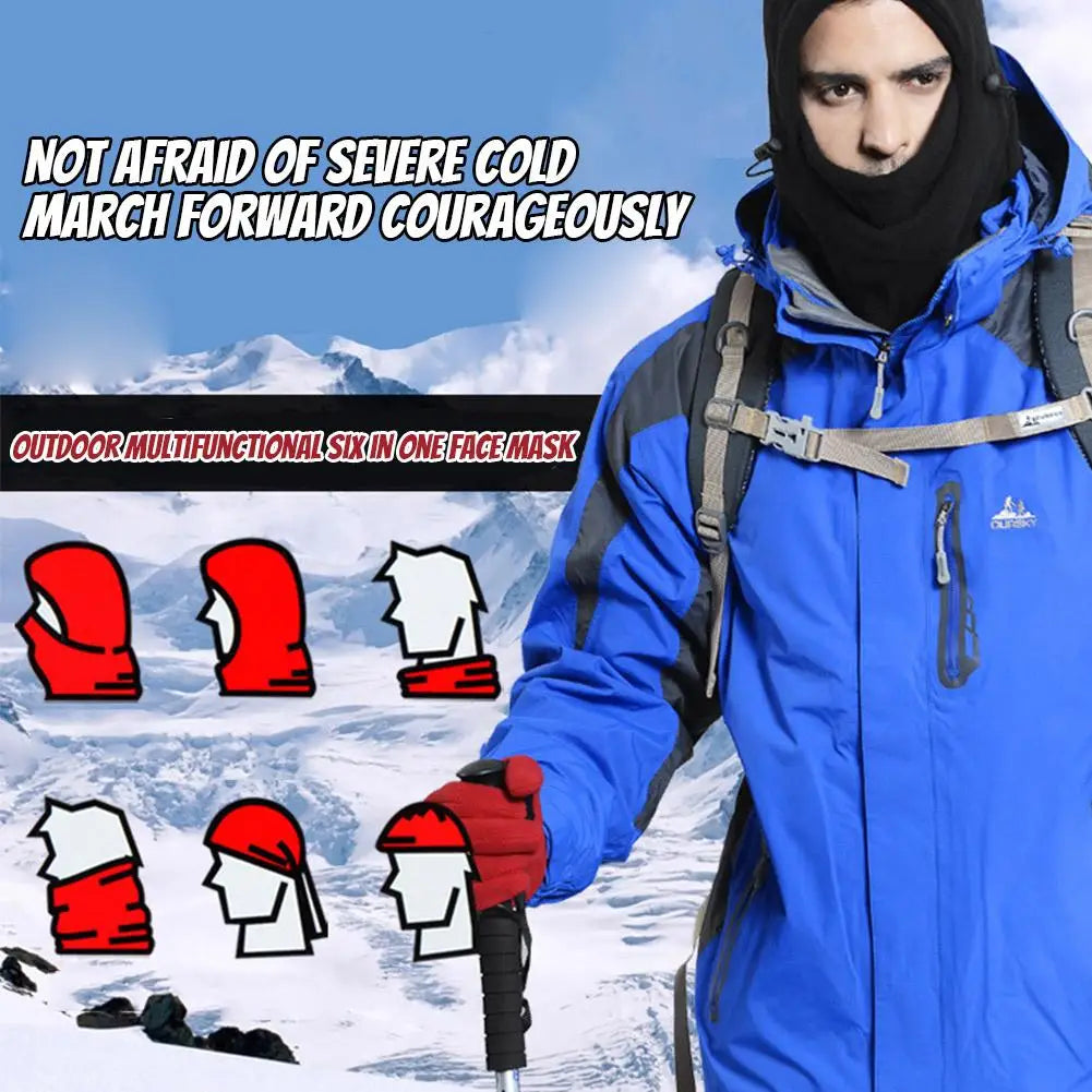Thermal Windproof Winter Cycling Mask & Fleece Hat – Outdoor Sport Face Cover