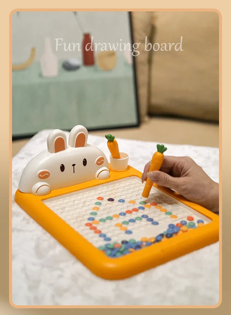 Rabbit Magnetic Drawing Board – Kids’ Bead Art & Doodle Toy