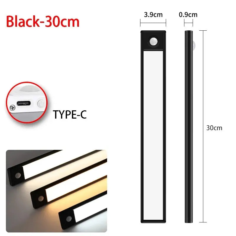 Wireless USB Rechargeable Motion-Sensor LED Light Bar for Home