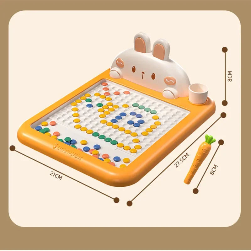 Rabbit Magnetic Drawing Board – Kids’ Bead Art & Doodle Toy