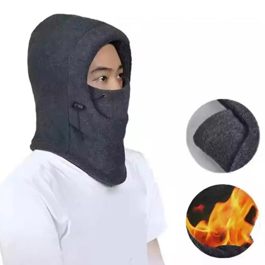 Thermal Windproof Winter Cycling Mask & Fleece Hat – Outdoor Sport Face Cover