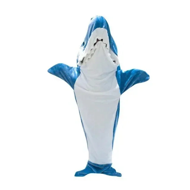 Cozy Shark Hoodie Blanket – Soft Wearable Flannel Blanket for Women & Men