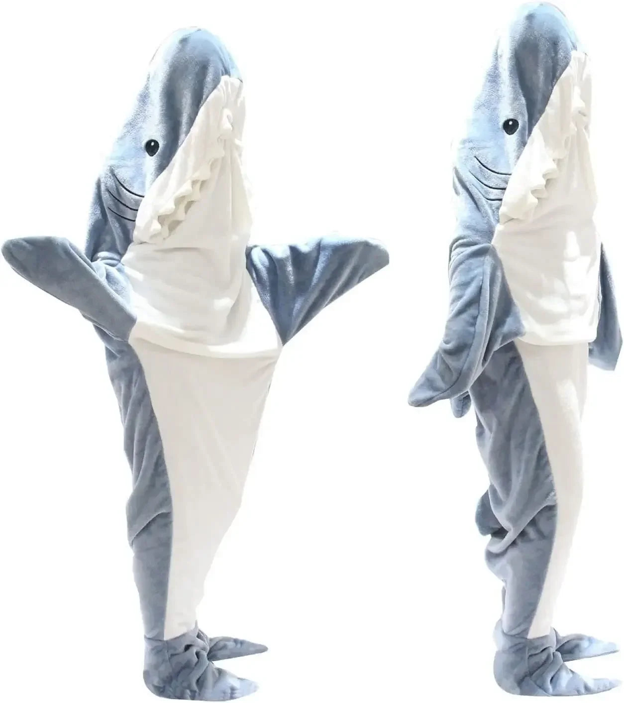 Cozy Shark Hoodie Blanket – Soft Wearable Flannel Blanket for Women & Men