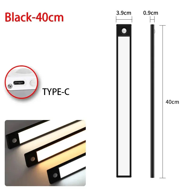 Wireless USB Rechargeable Motion-Sensor LED Light Bar for Home
