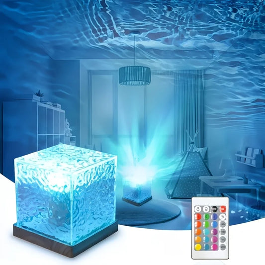 Aurora Ocean Wave Projector Night Light – 16 Color LED with Remote & Touch Control