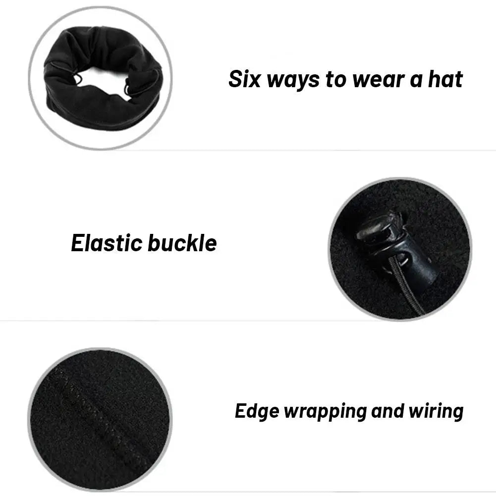 Thermal Windproof Winter Cycling Mask & Fleece Hat – Outdoor Sport Face Cover