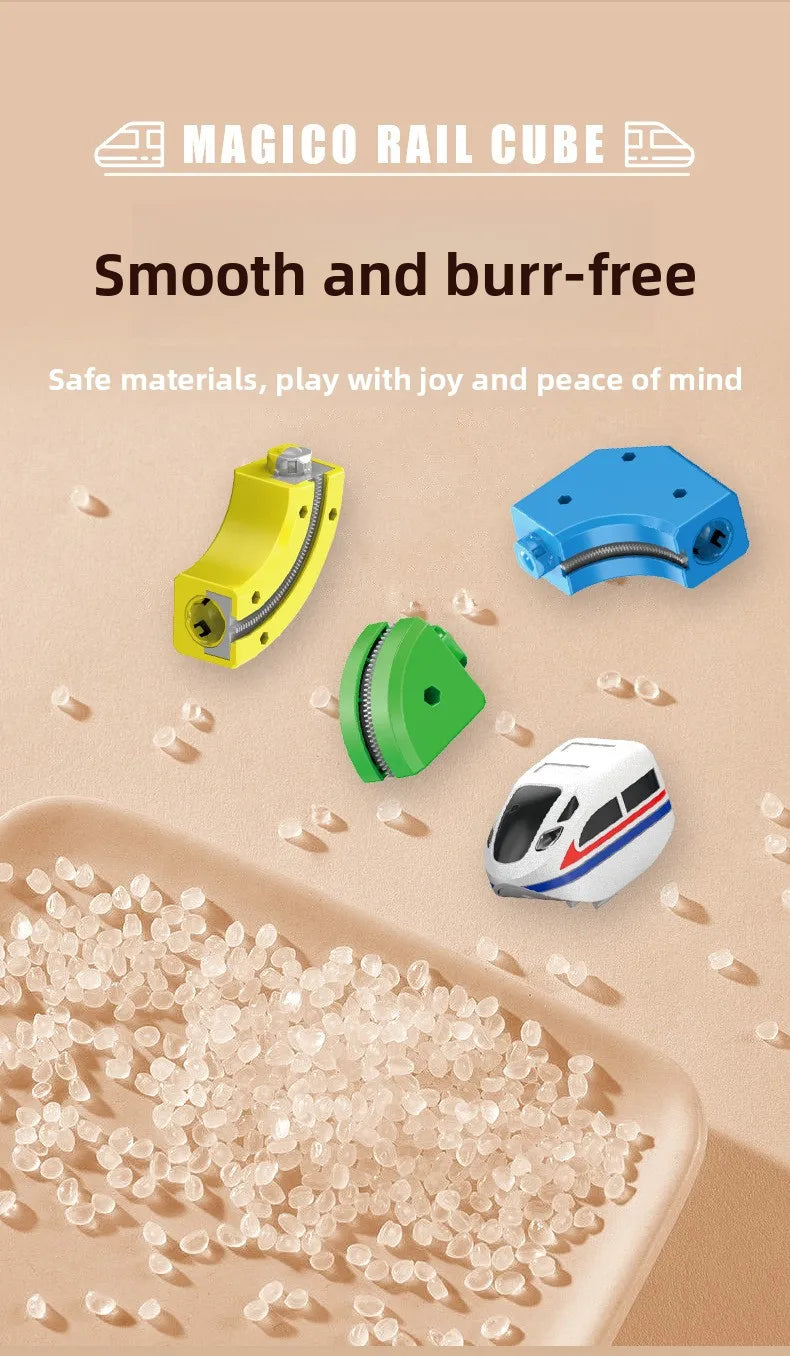 Magic Track Train Building Blocks – Magnetic Rail Maze Toy for Kids