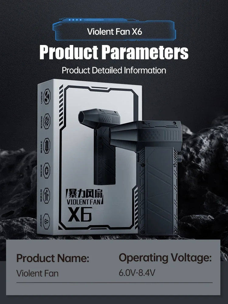 X6 High-Power Air Blower & Dust Vacuum – 450,000 RPM Electric Cleaner