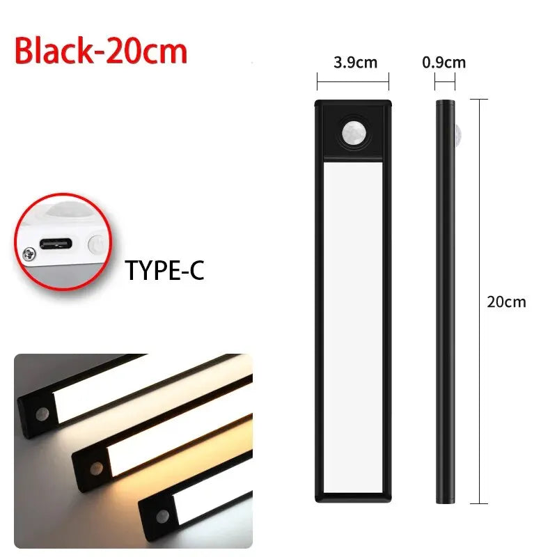 Wireless USB Rechargeable Motion-Sensor LED Light Bar for Home