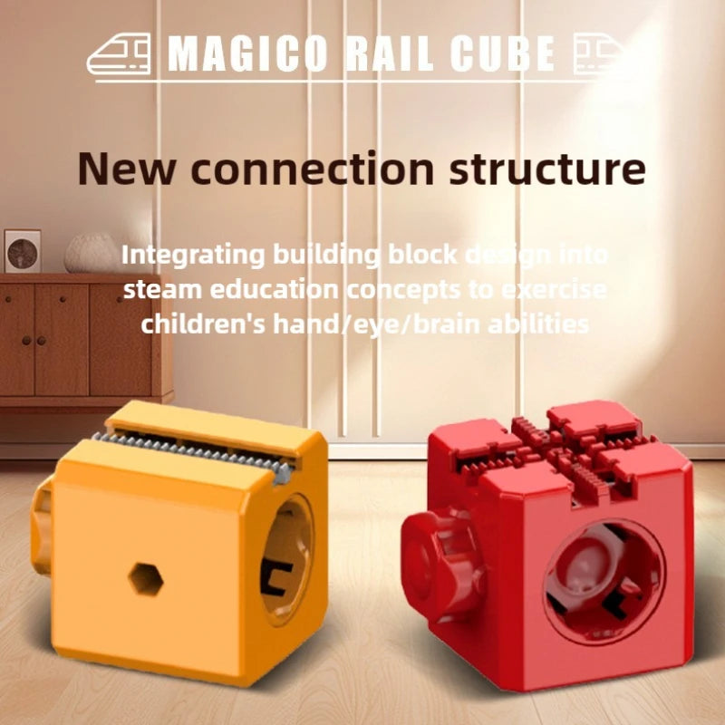 Magic Track Train Building Blocks – Magnetic Rail Maze Toy for Kids