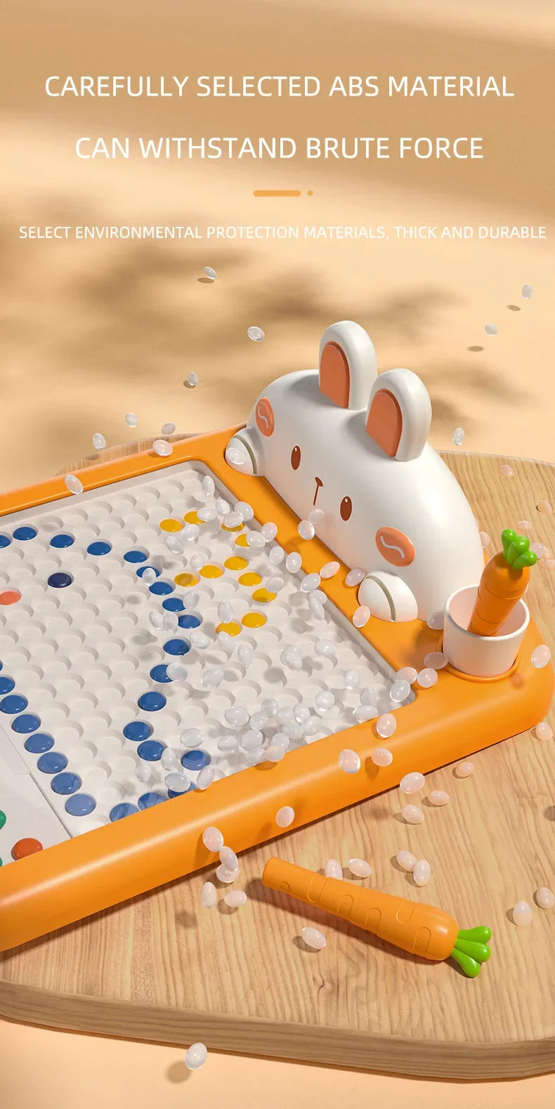 Rabbit Magnetic Drawing Board – Kids’ Bead Art & Doodle Toy