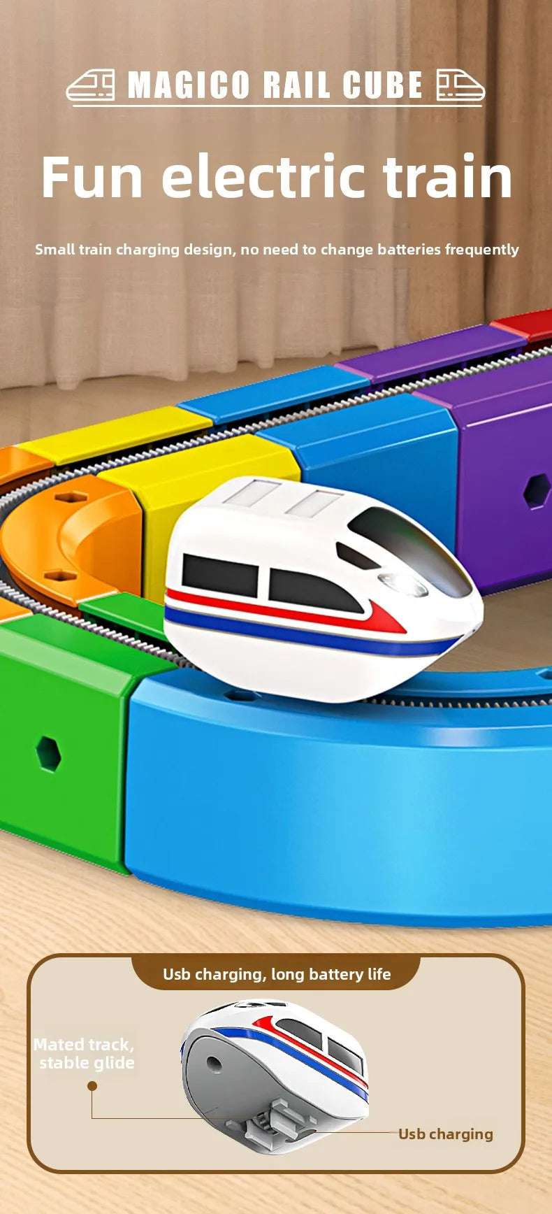 Magic Track Train Building Blocks – Magnetic Rail Maze Toy for Kids